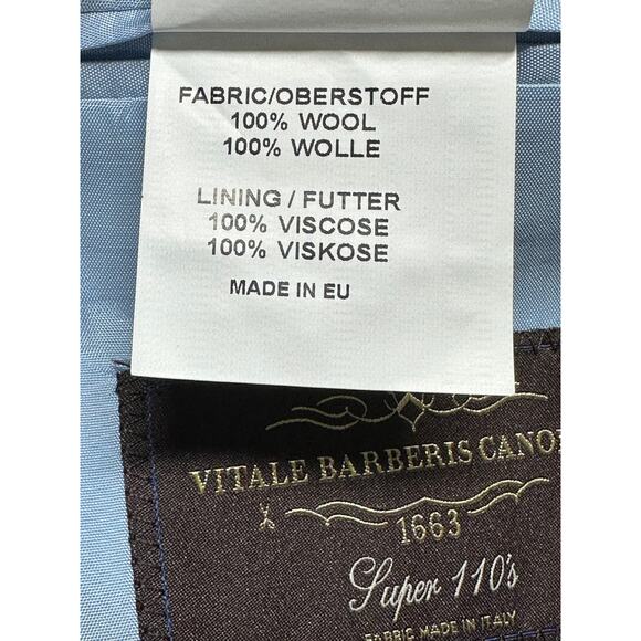 Oliver Wicks Suit Jacket Mens 40L Navy 100% Wool Sport Coat Business Preppy - Picture 6 of 11